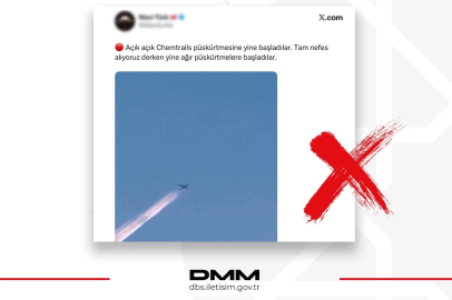 DMM'den 'kimyasal püskürtme' iddialarına yalanlama... Görüntüler doğal uçak izleri